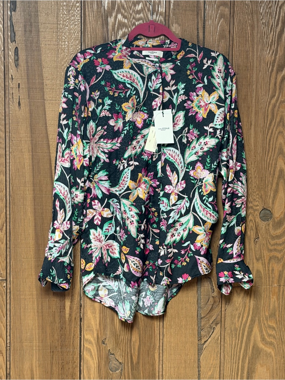 Isabel Marant Étoile Catchell Floral Button Front Blouse Size 36 NWT
